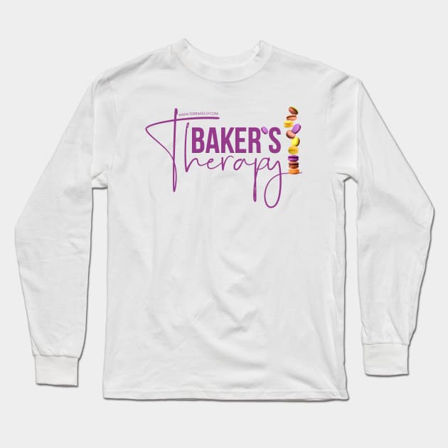 Baker's Therapy with Cookies Long Sleeve T-Shirt by Terra Kelly